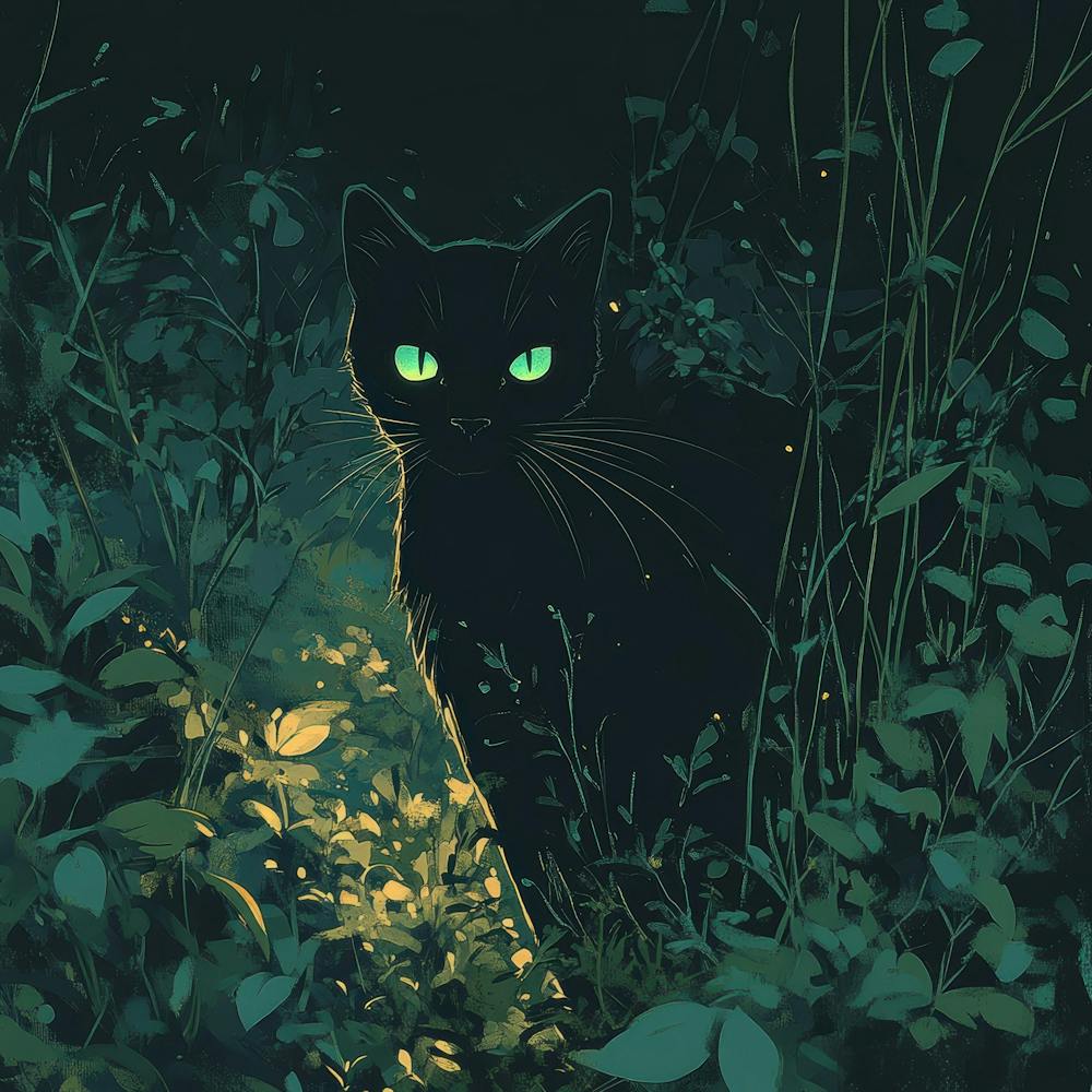 Black Cat In The Woods 2