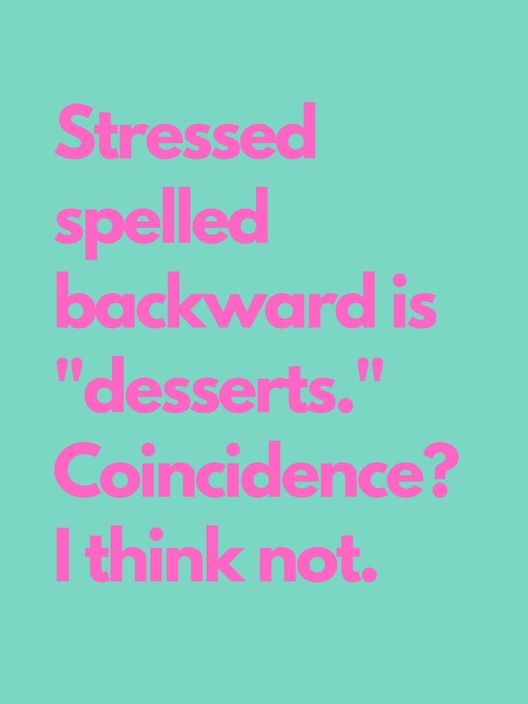 Desserts Pink And Teal Kitchen Typography