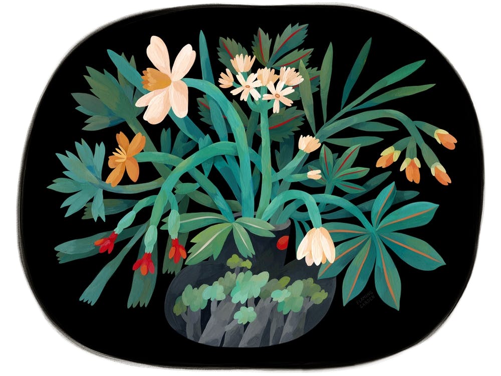 Forest Flowers In A Vase