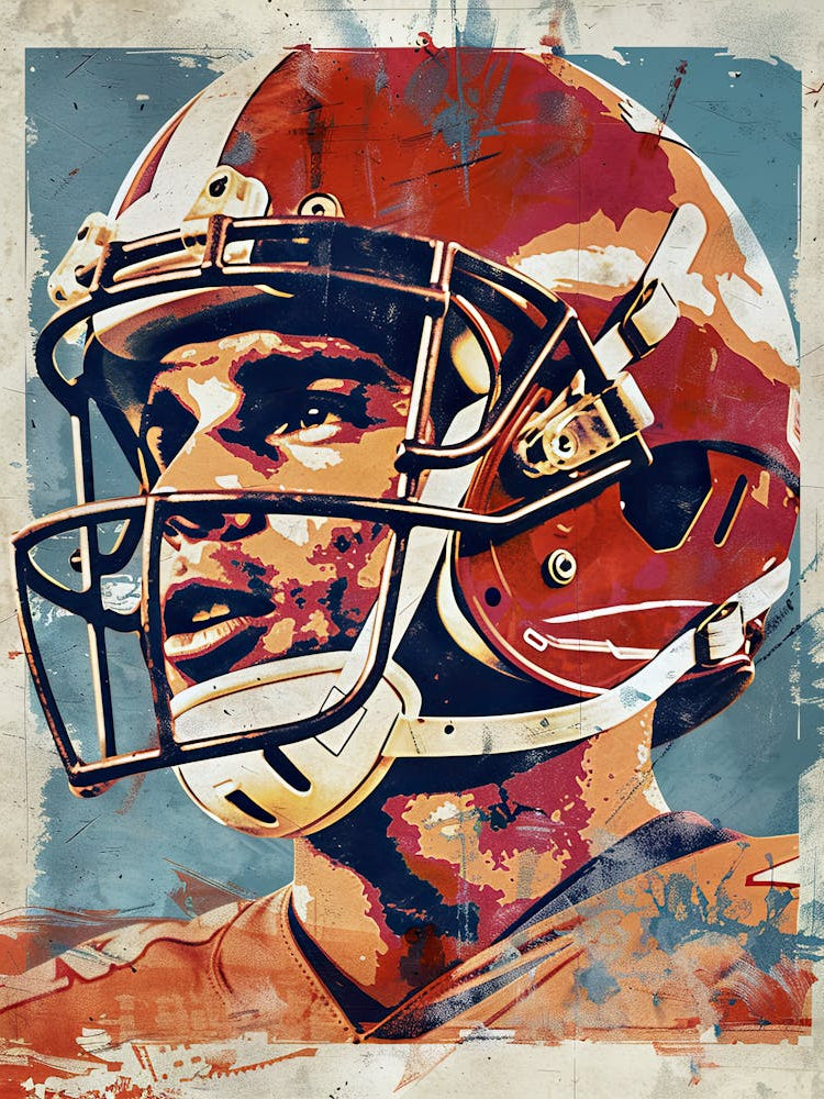American Football Player Vintag Poster 10