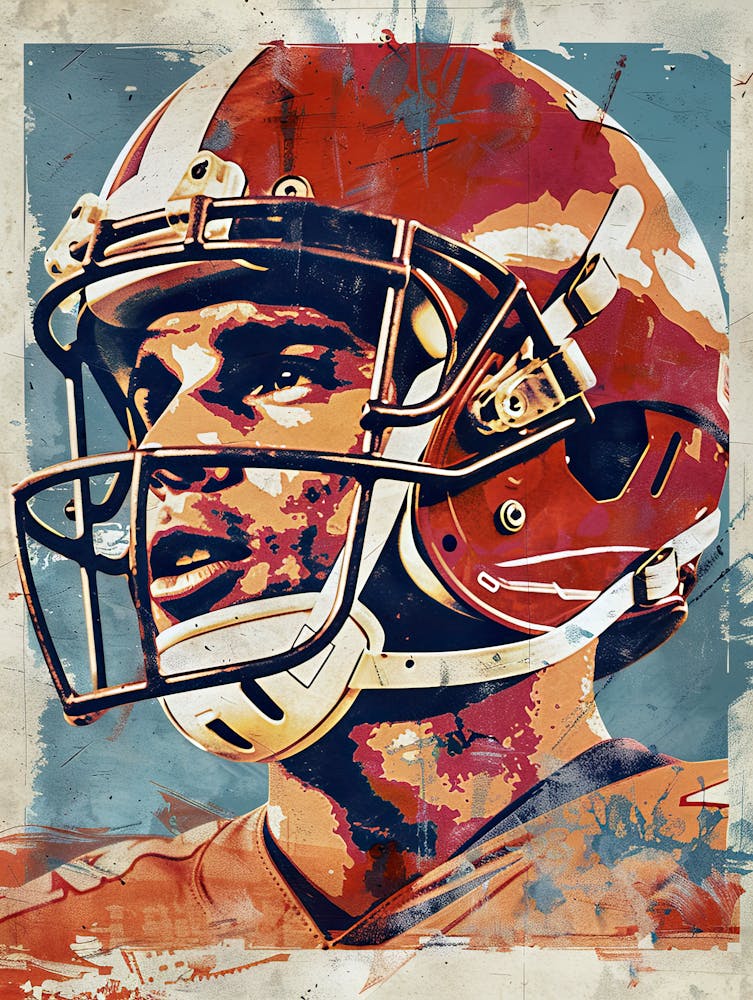 American Football Player Vintag Poster 10