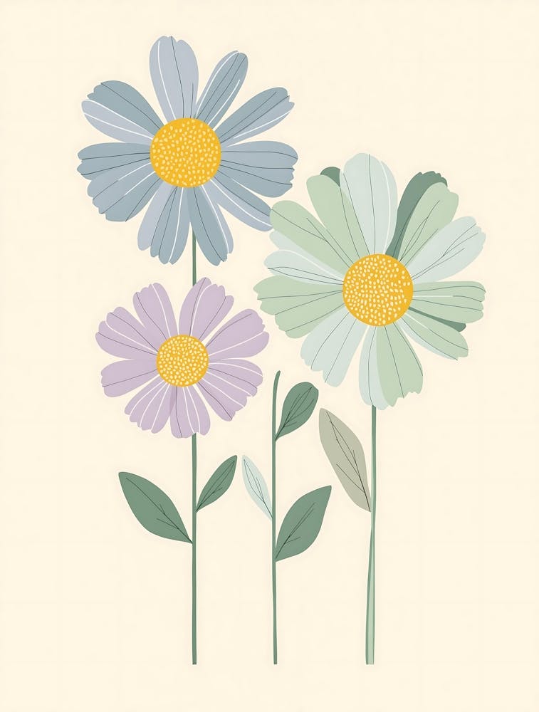 Delicate Blooming Petals in Soft Muted Tones