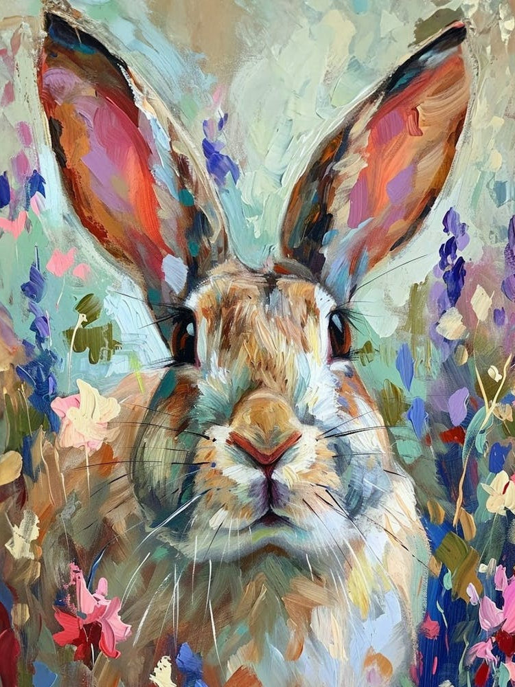 Lion Head Rabbit Painting 2