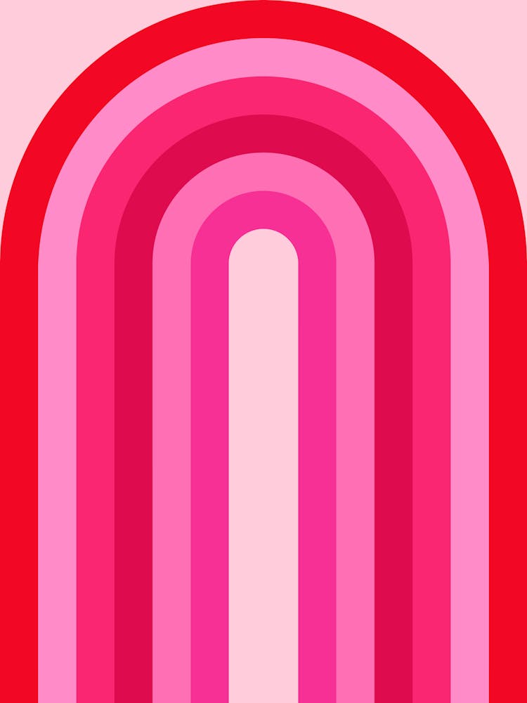 Rainbow Pink And Red