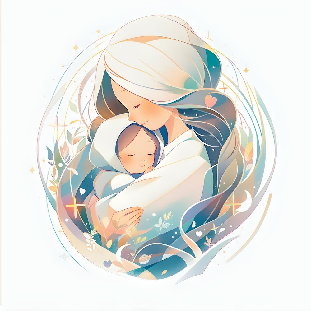 Warm Hug Motherhood Art For Cozy Home Decor
