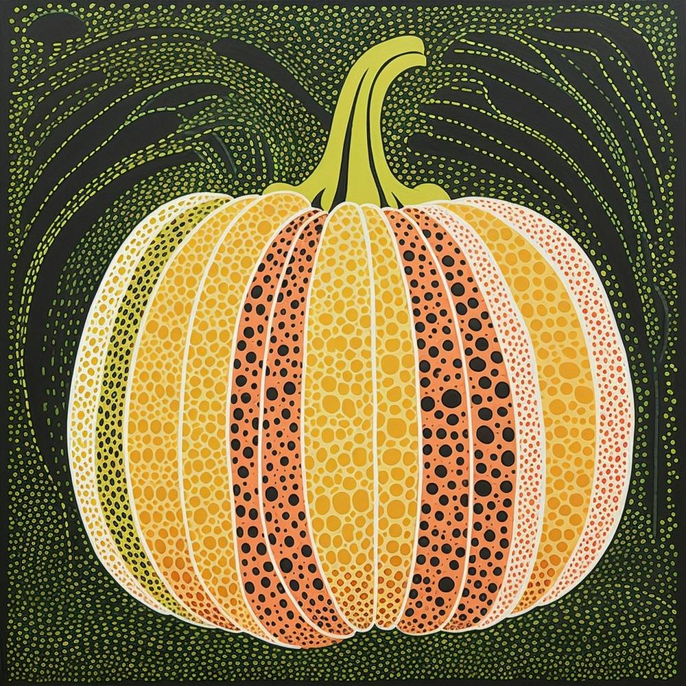 Yayoi Kusama Inspired Pumpkin Green 3