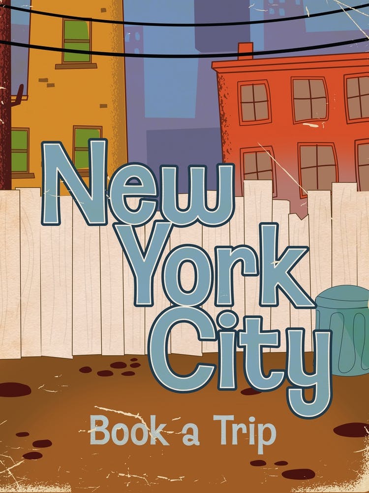 New York City vintage style Travel poster