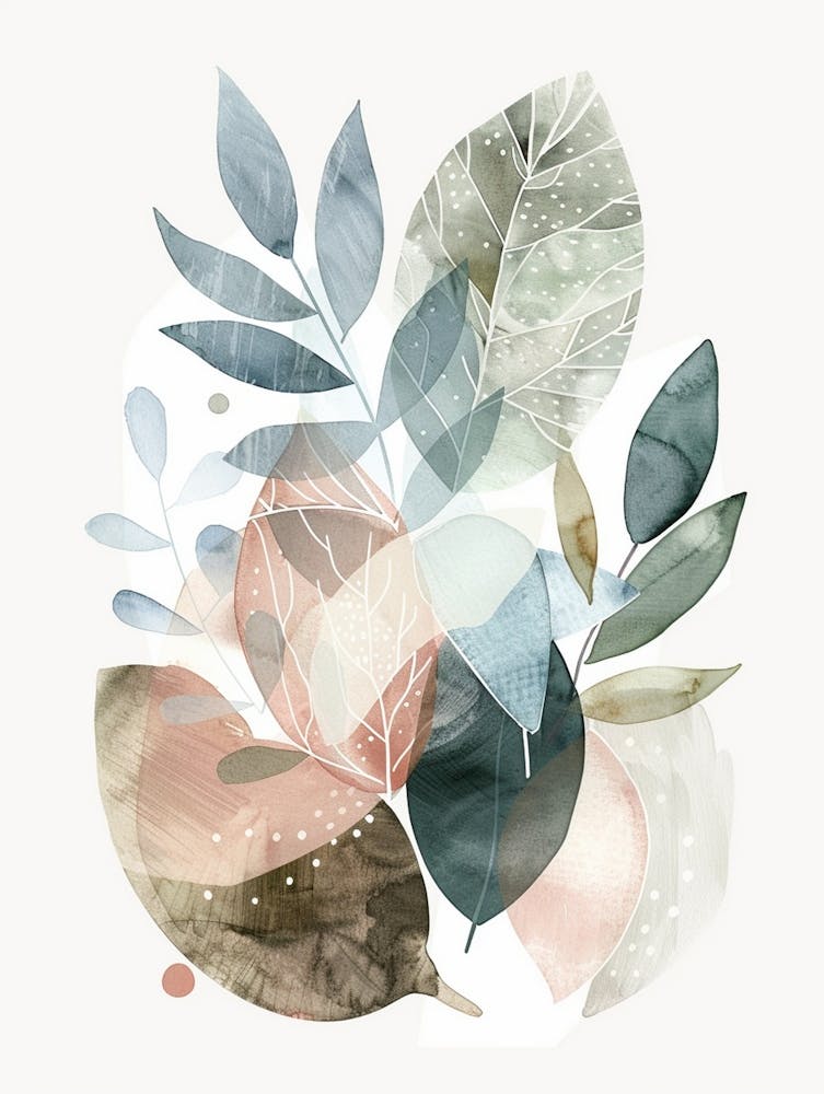 Abstract Leaves Canvas Print