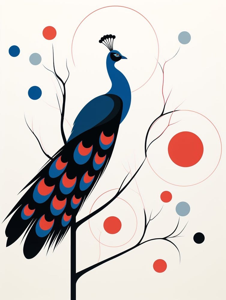 Pfau Minimalistisch Abstrakt 4