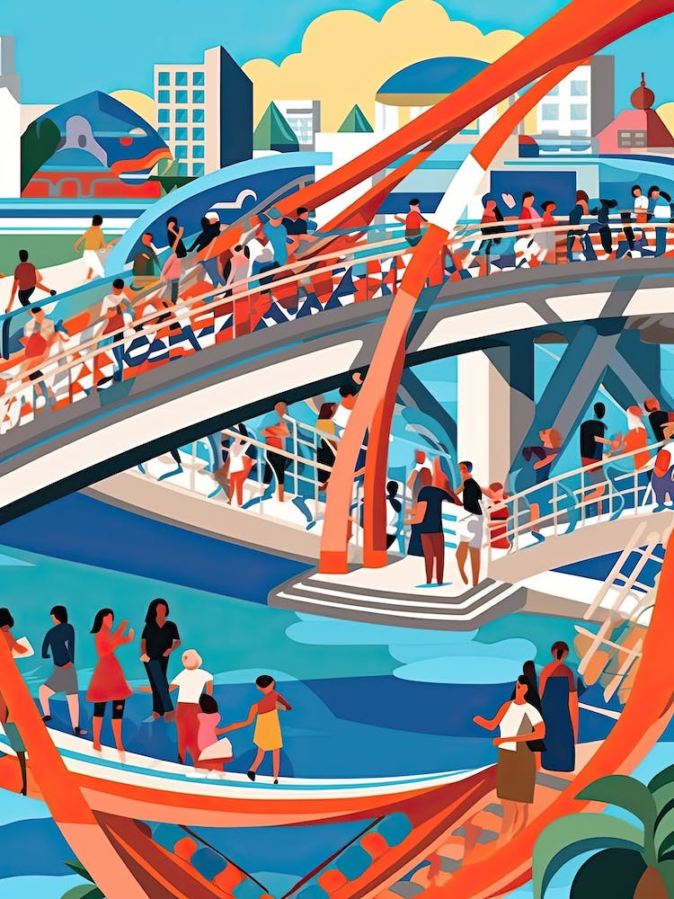 Helix Bridge Singapore Colourful 1