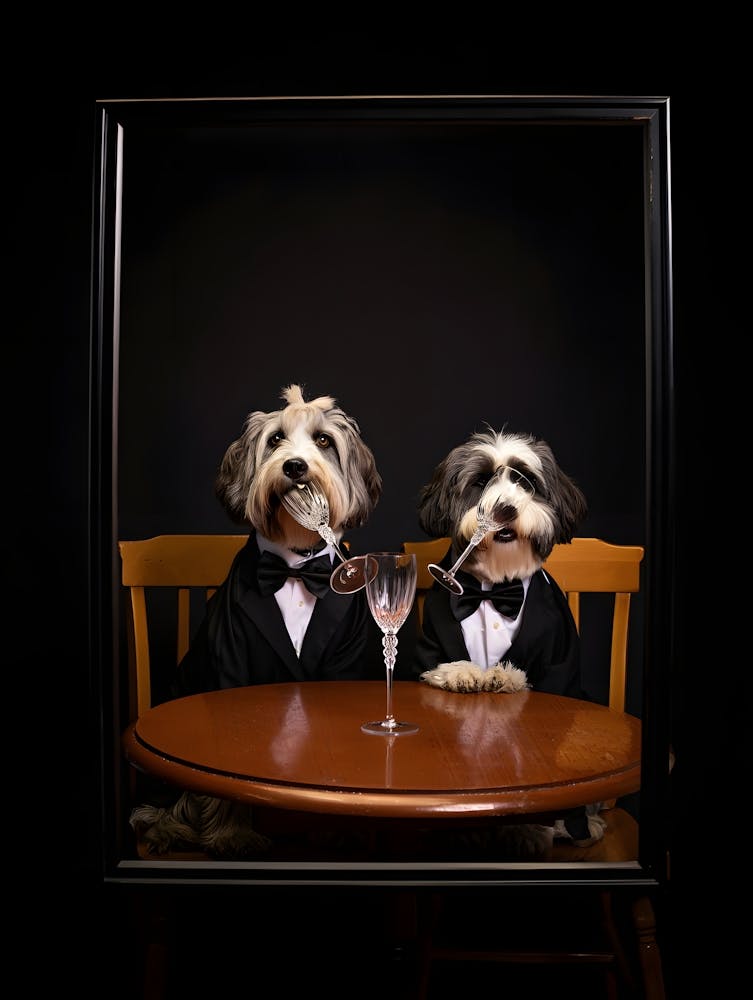 Hilarious Dapper Dogs Print - The Perfect Gift for Dog Lovers! Add Humor to Your Walls