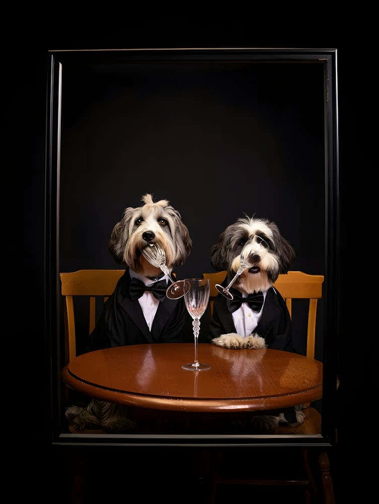 Hilarious Dapper Dogs Print - The Perfect Gift for Dog Lovers! Add Humor to Your Walls