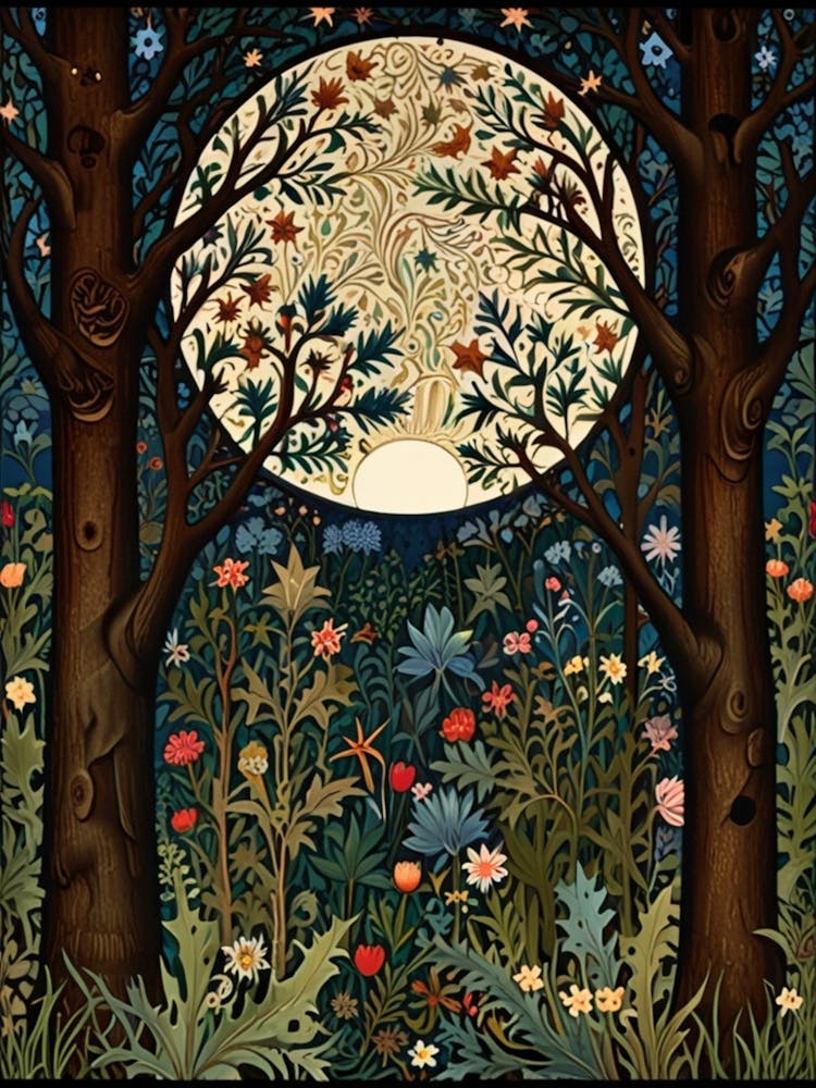 William Morris Moonlight In The Forest 70
