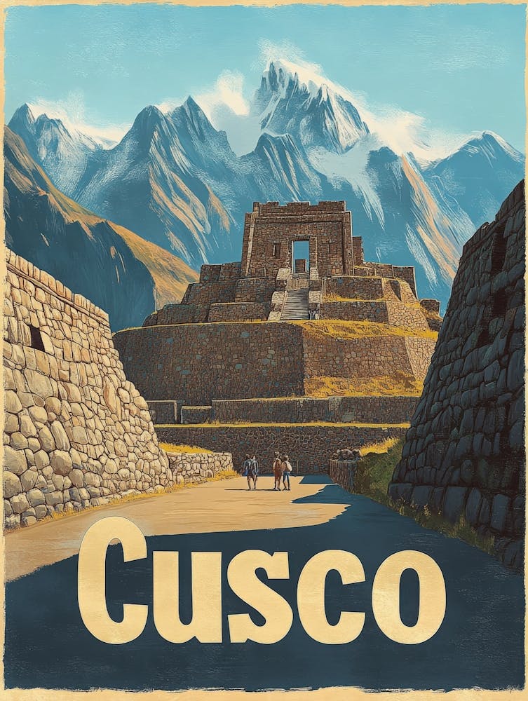 Aihrgdesign A Vintage Travel Poster Of Cusco 1