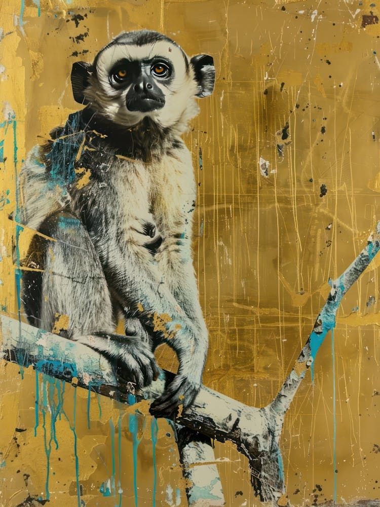 Gibbon Gold Effect Collage 3
