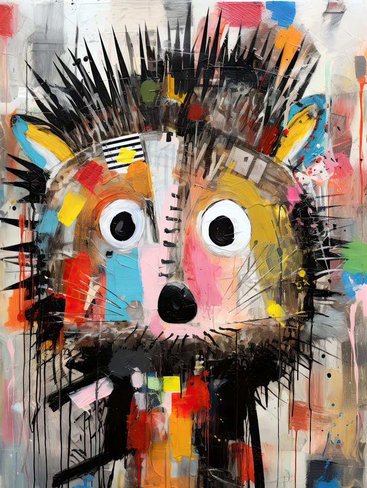 Streets Alive: Abenteuer des Igels im Basquiat-Stil