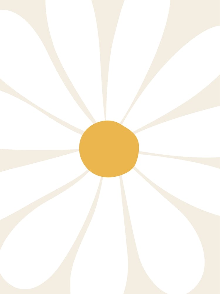 Light Beige Large Daisy