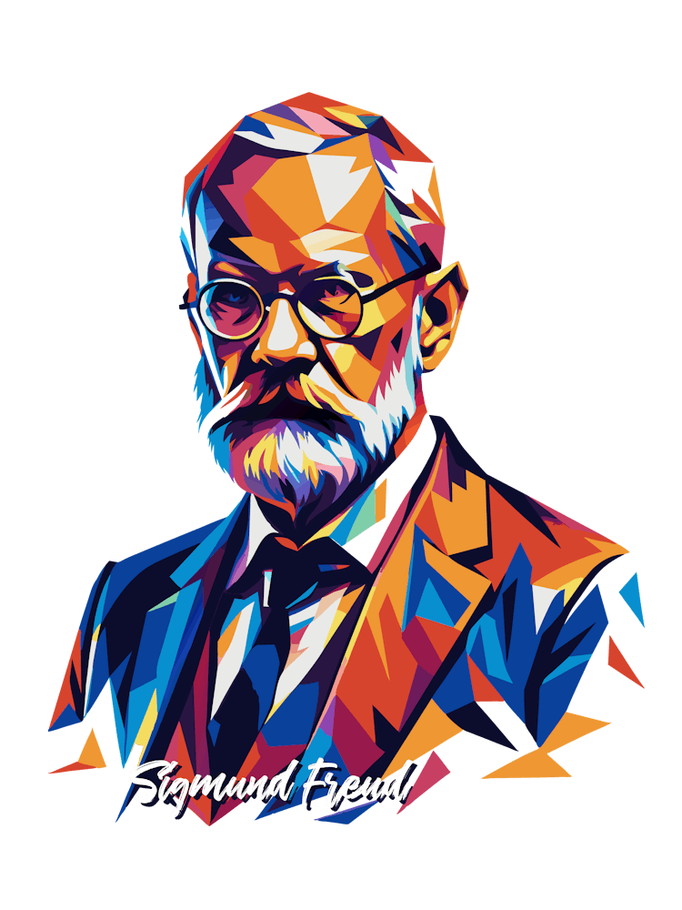 Sigmund Freud 01 Portrait WPAP Pop Art