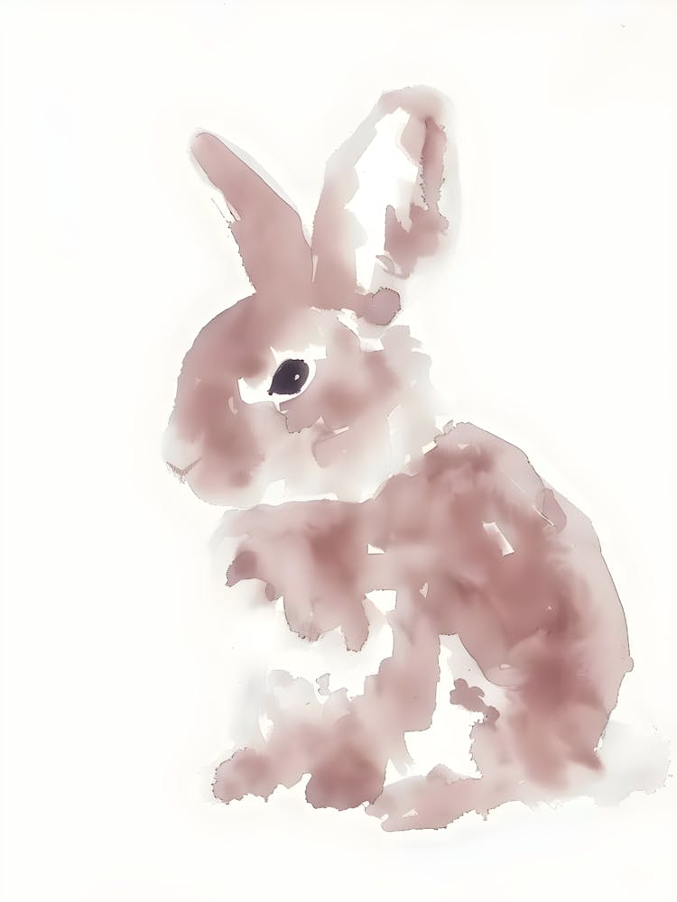 Rabbit Watercolor Painting 1