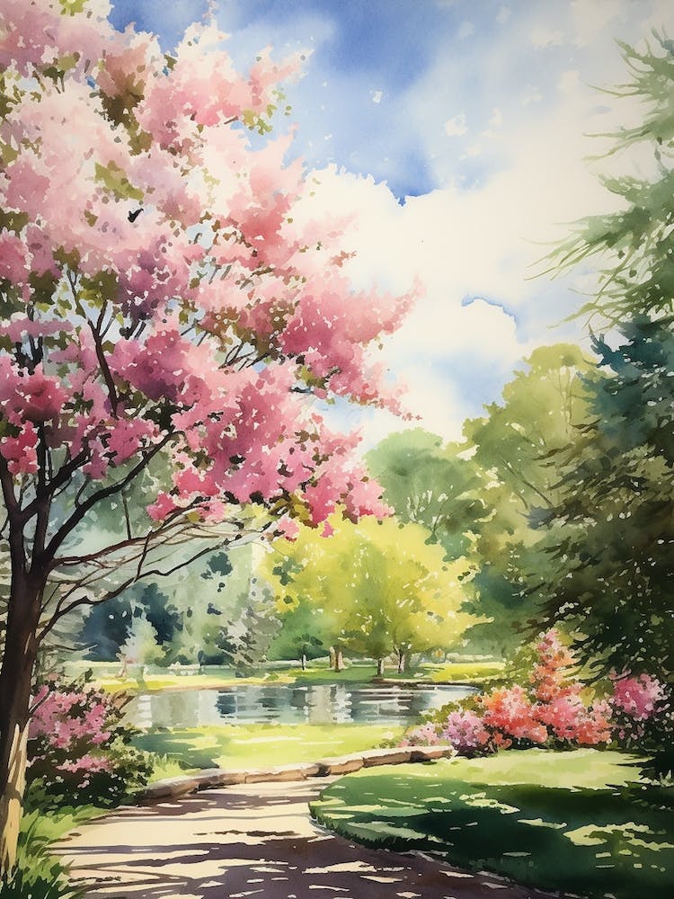 Missouri Botanical Garden Usa Watercolour 2 