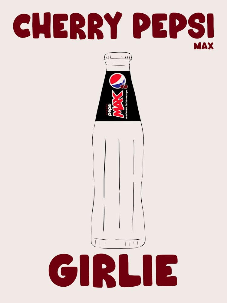 Cherry Pepsi Max Simple Typography
