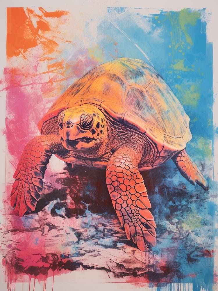 Sea Turtle Screen Print Inspired 3