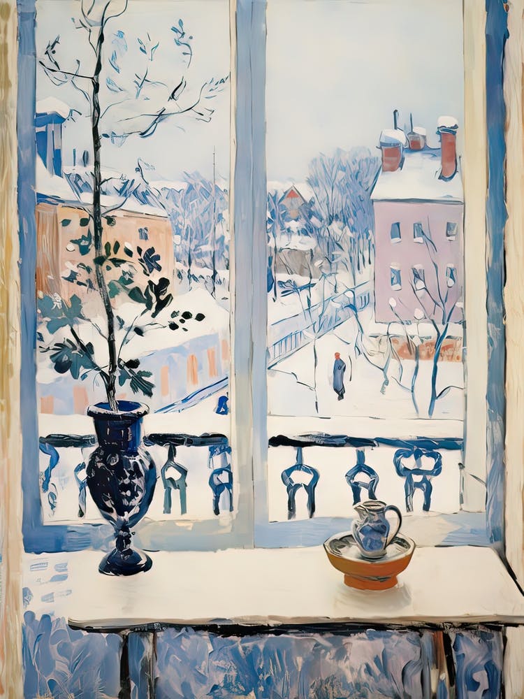 The Windowsill Of Helsinki   Finland Snow Inspired By Matisse 1