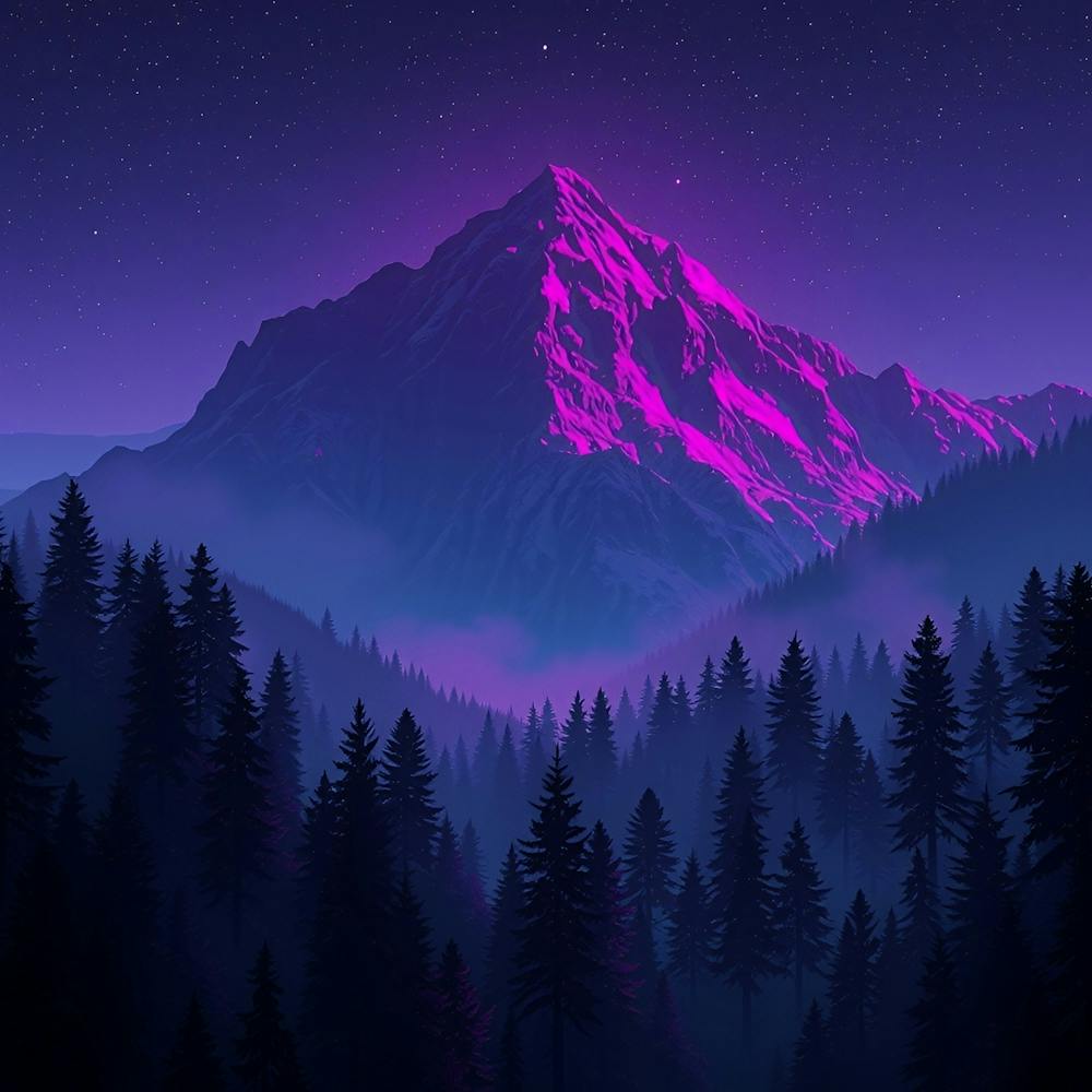 Purple Mountain Landscape 2