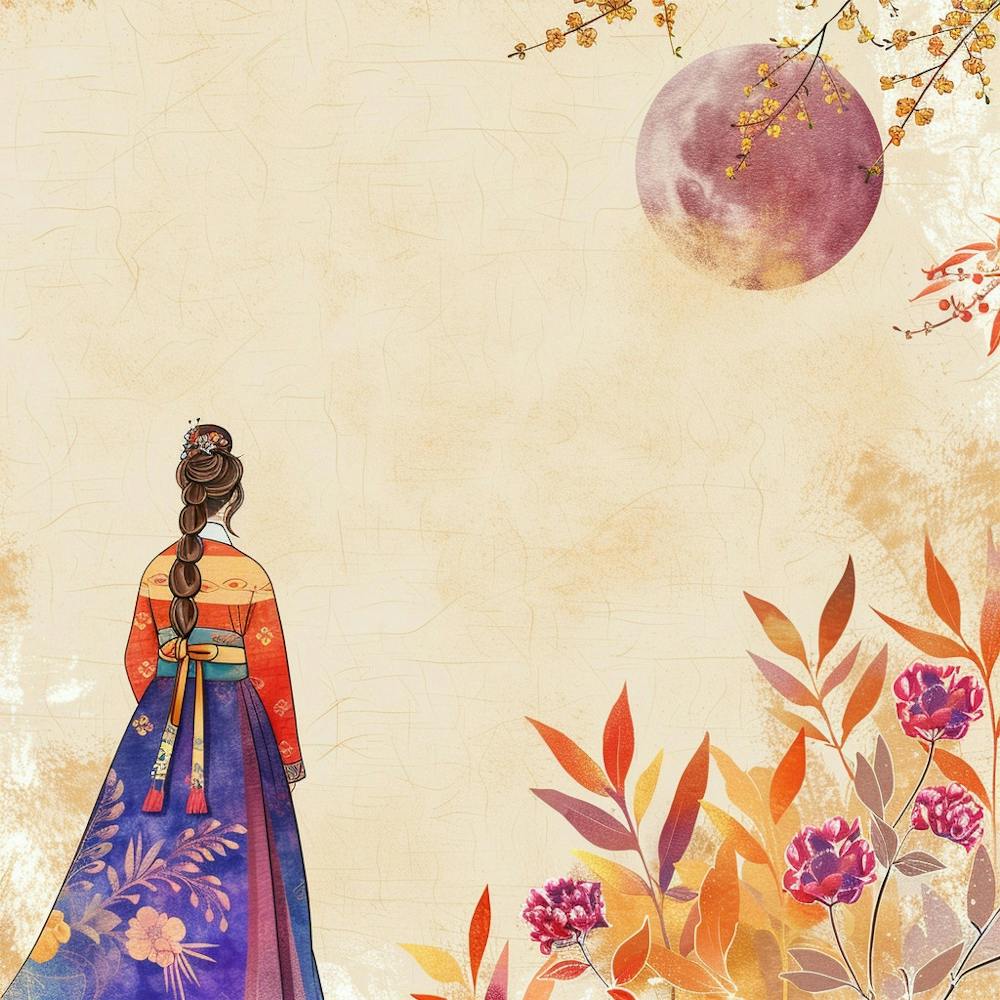 Chuseok Themed Banner Texture With Hanbok Design 1718398756 4