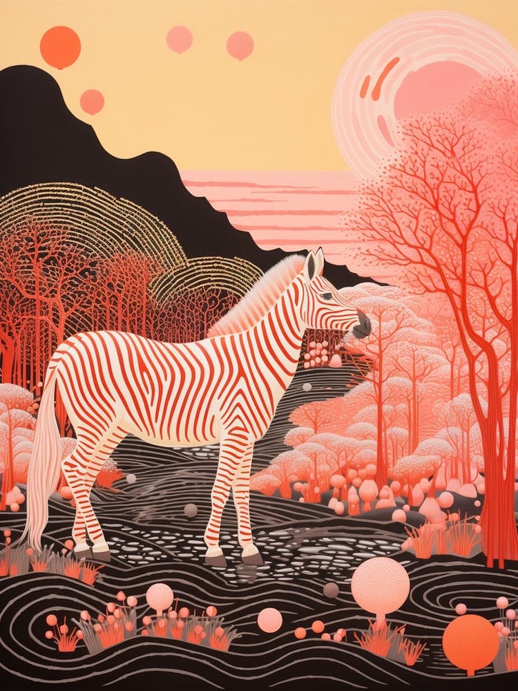 Pattern Zebra In The Wild With The Sun 1