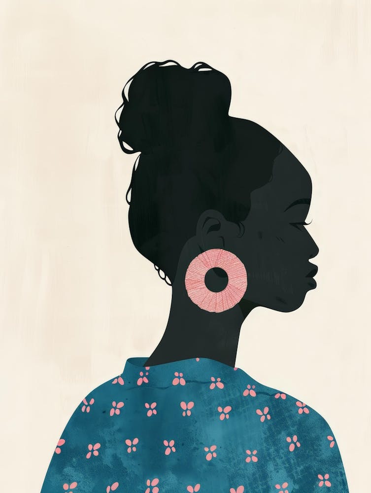 Black Girl With Hoop Earrings
