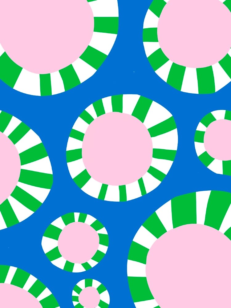 Striped flying circles