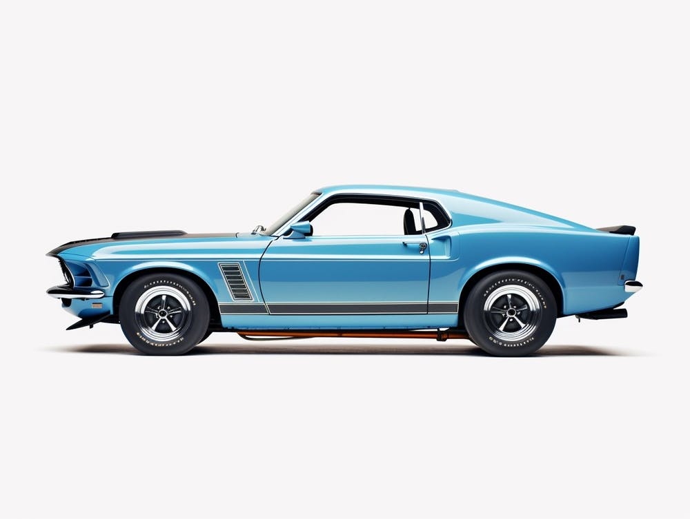 Toy Car 69 Mustang Boss 302 Blue