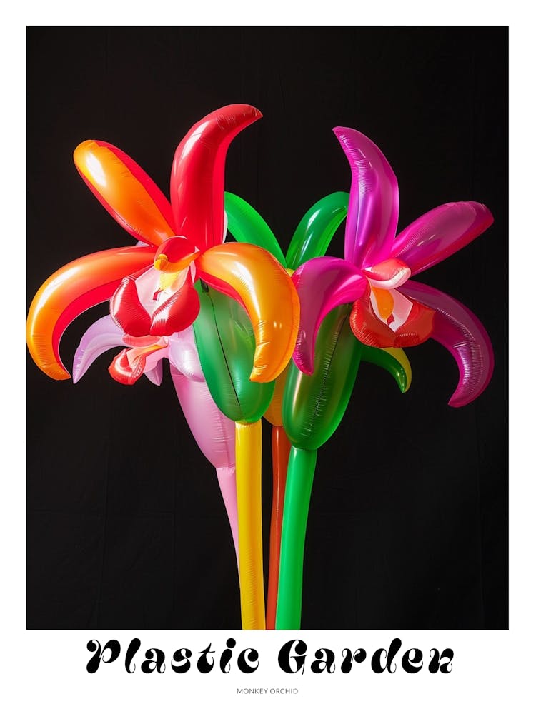 Bright Inflatable Flowers Poster Monkey Orchid 3