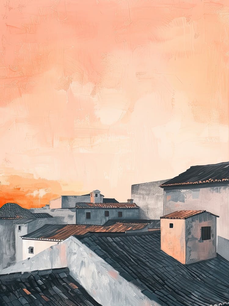 Mexico City Rooftops Morning Skyline 3