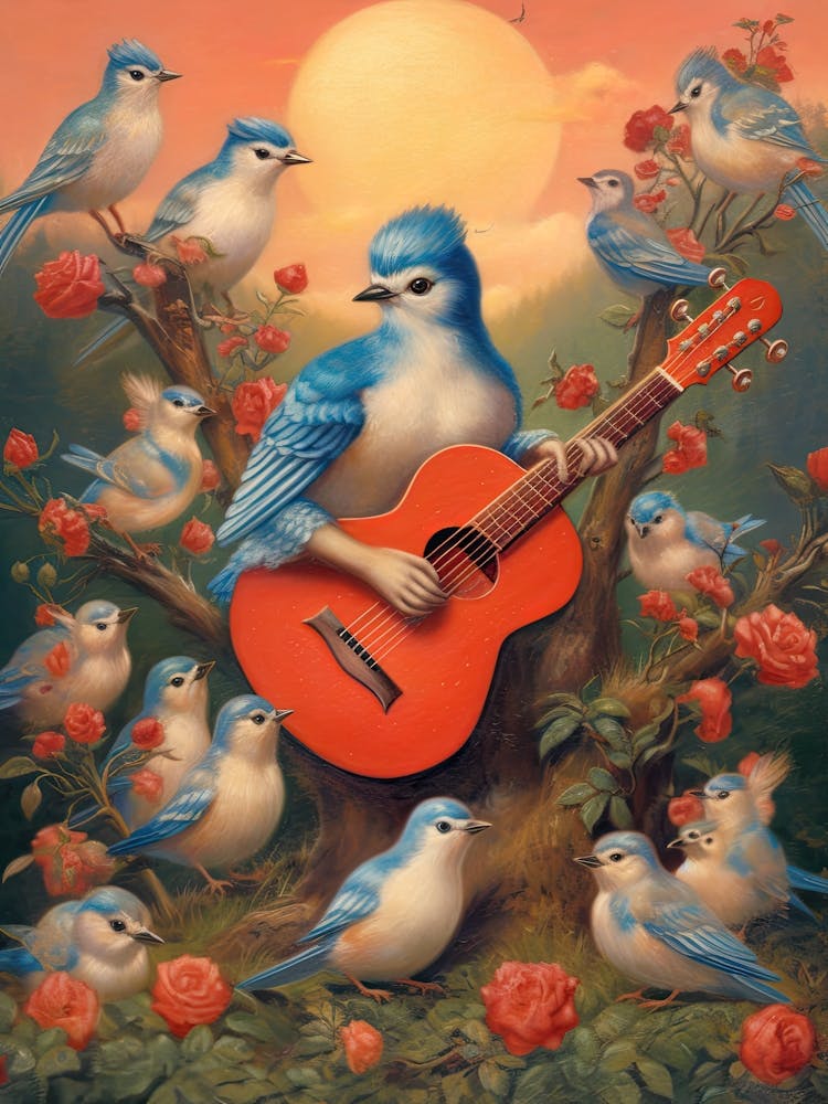 Valentines Lovebirds Kitsch 3