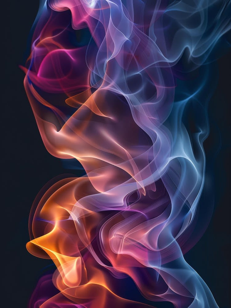 Abstract Smoke On Black Background 2