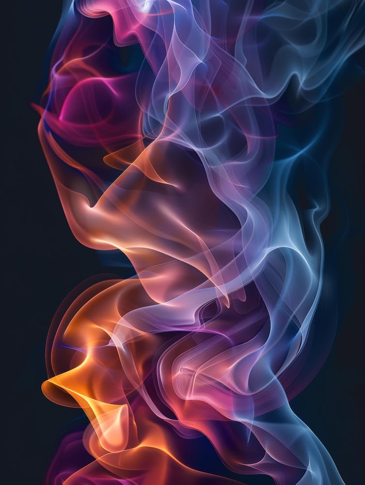 Abstract Smoke On Black Background 2