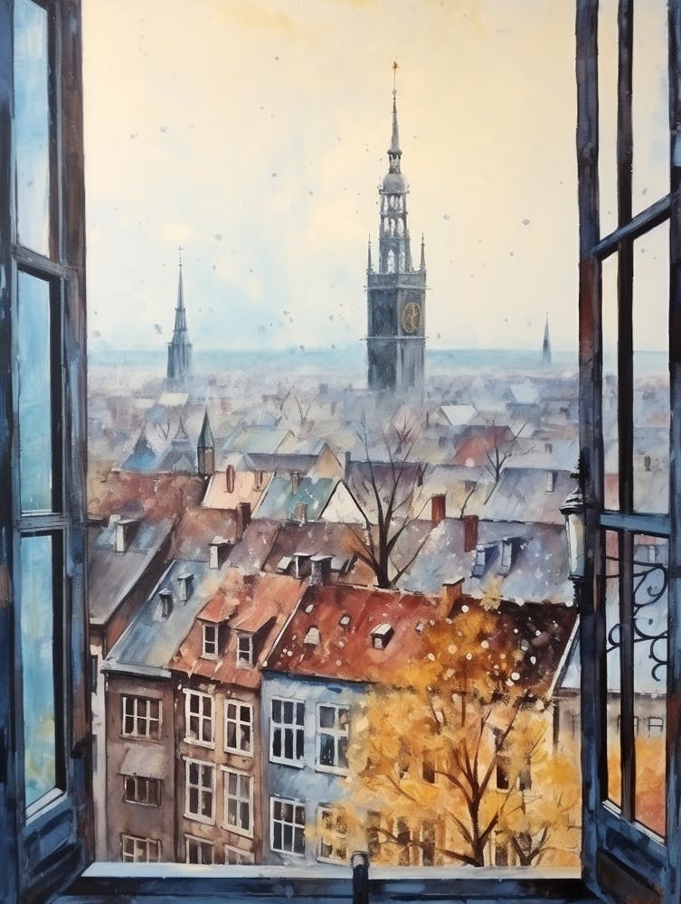 Winter Cityscape Strasbourg France 2