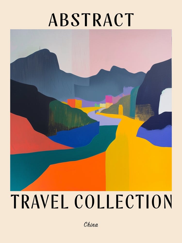 Abstract Travel Collection Poster China 3