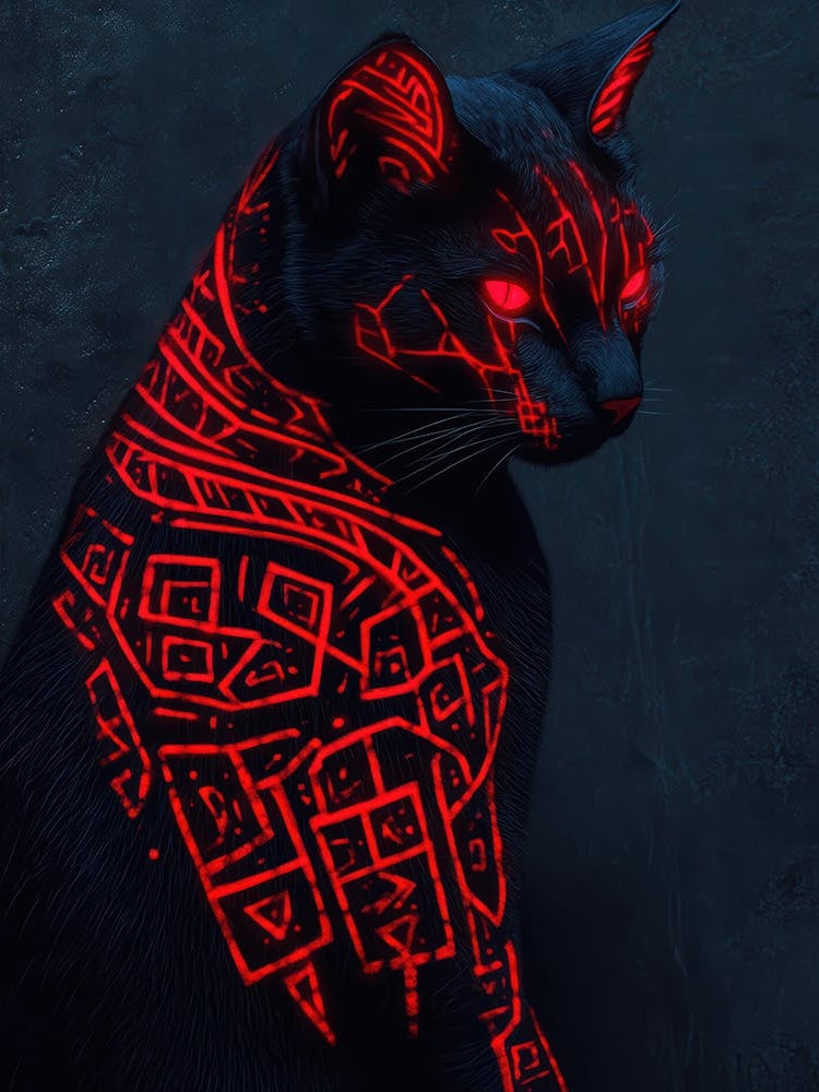 Cat With Glowing Eyes