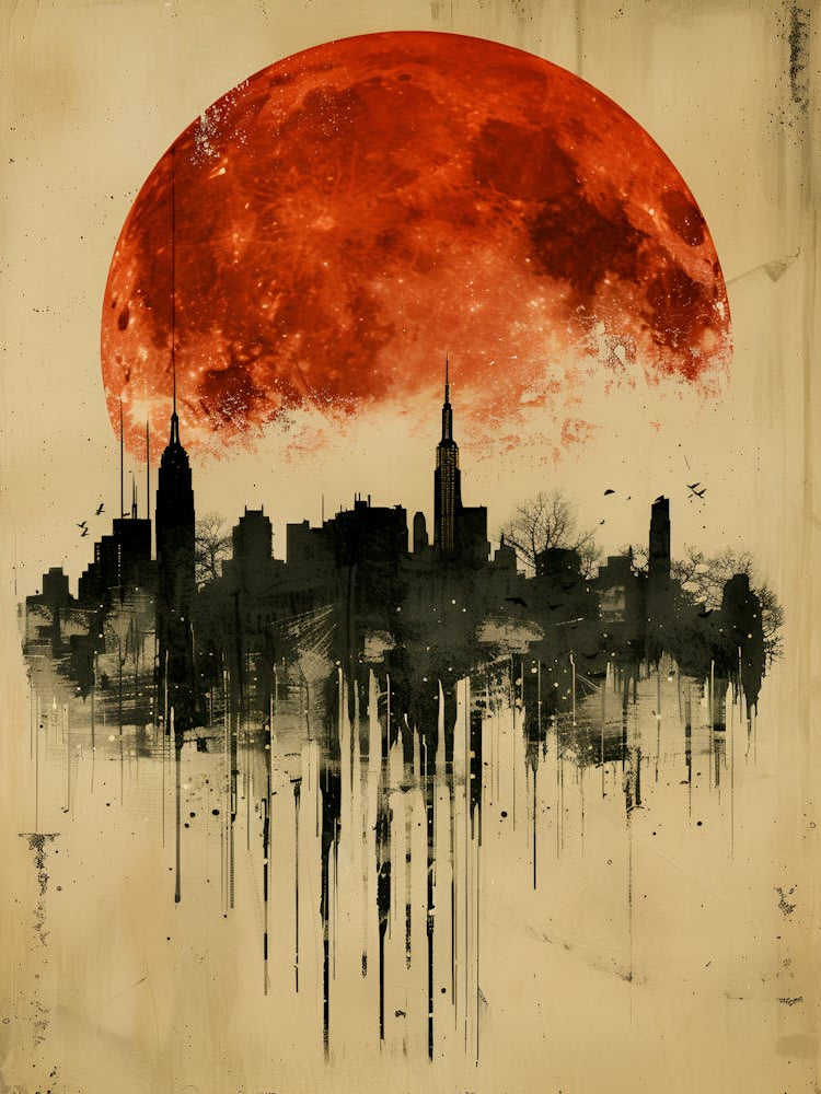 Red Moon Canvas Print