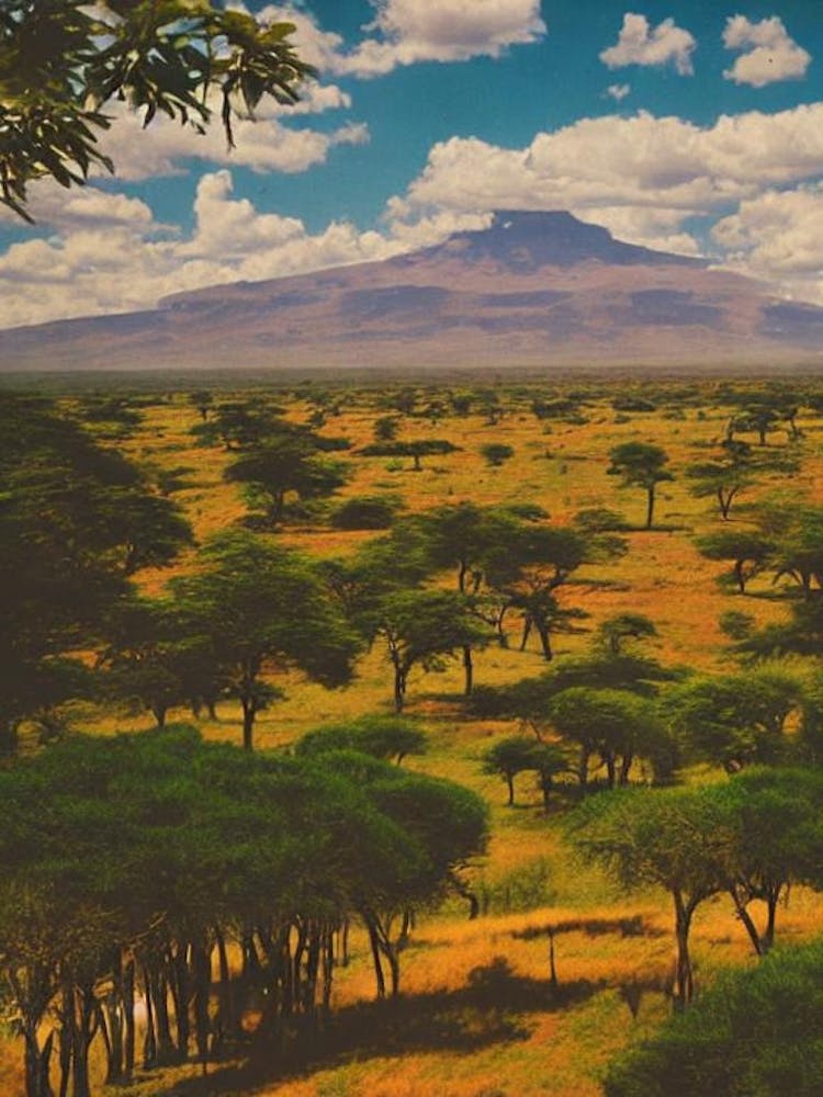 Maasai Mara National Park Kenya Vintage Poster