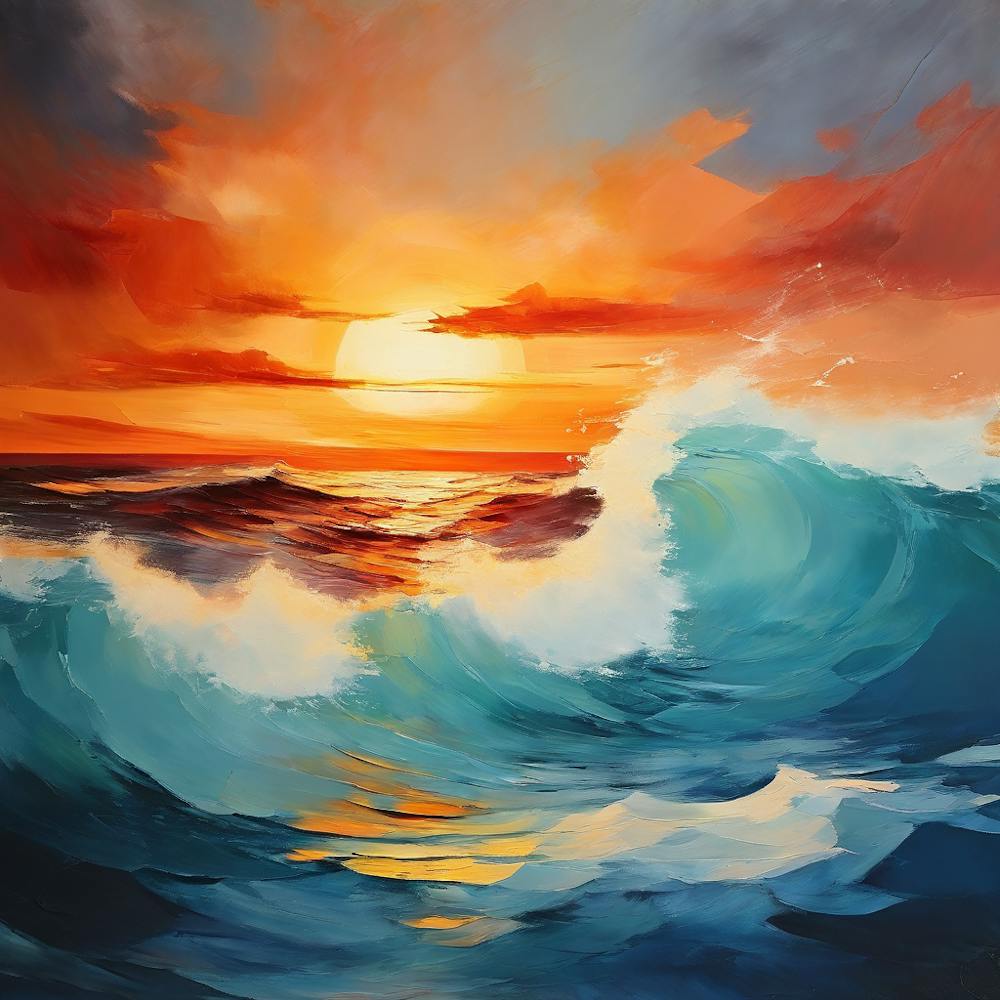 Sunset Over The Ocean 13