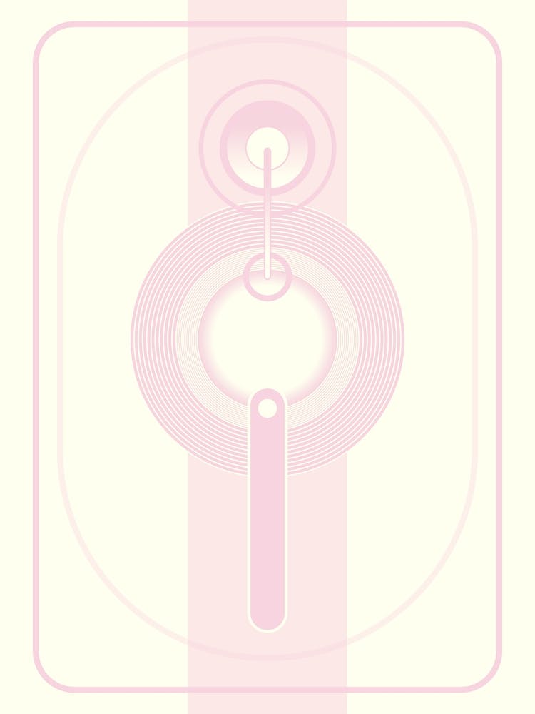 Retro Pink 1 Geometric Abstract