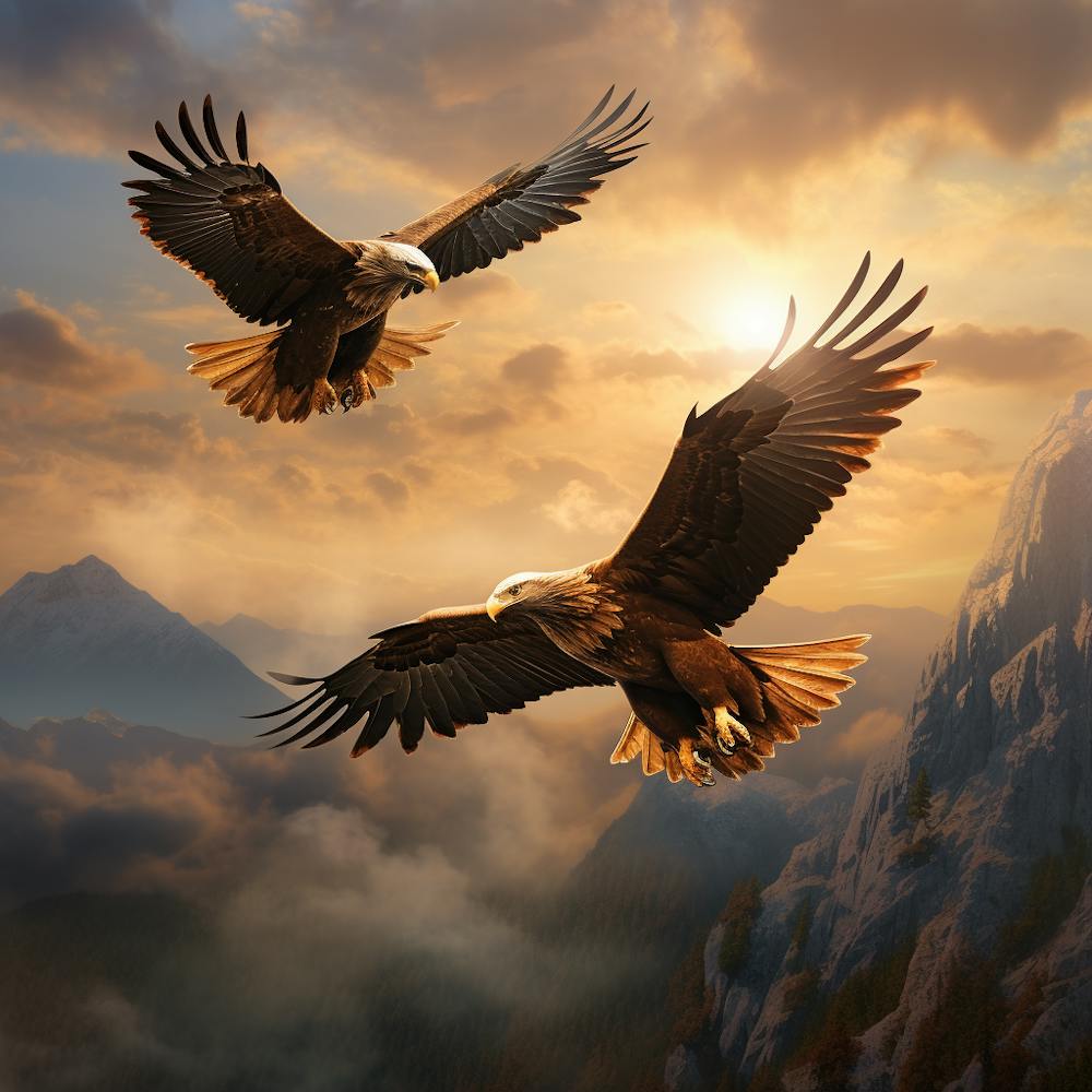Eagles In Flight