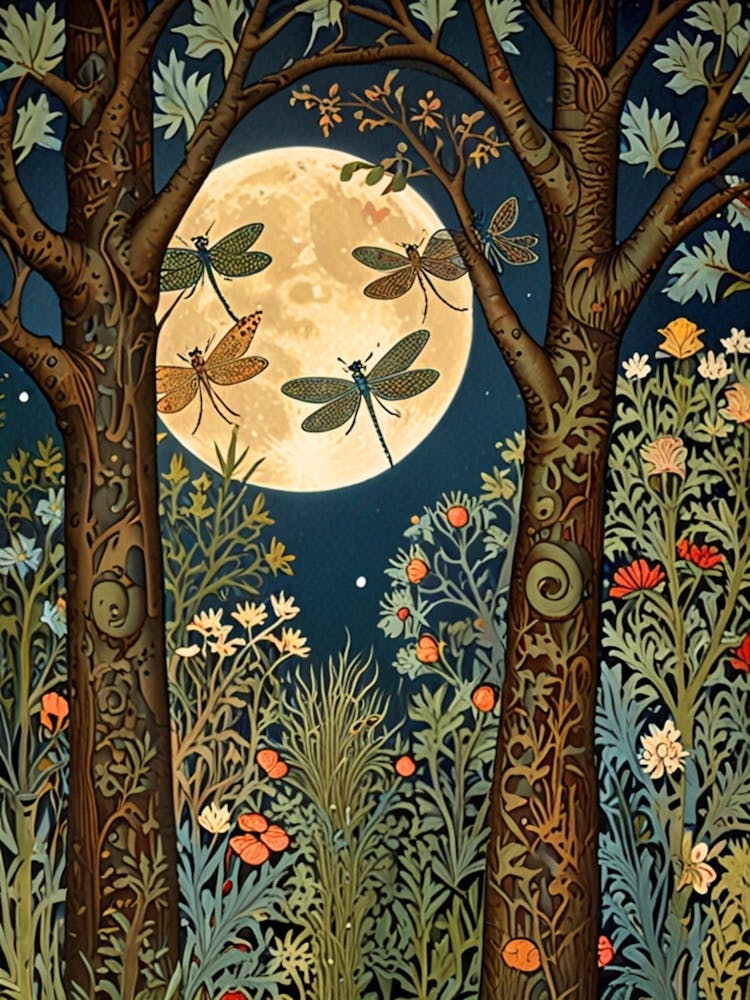 William Morris Dragonfly In The Forest 10