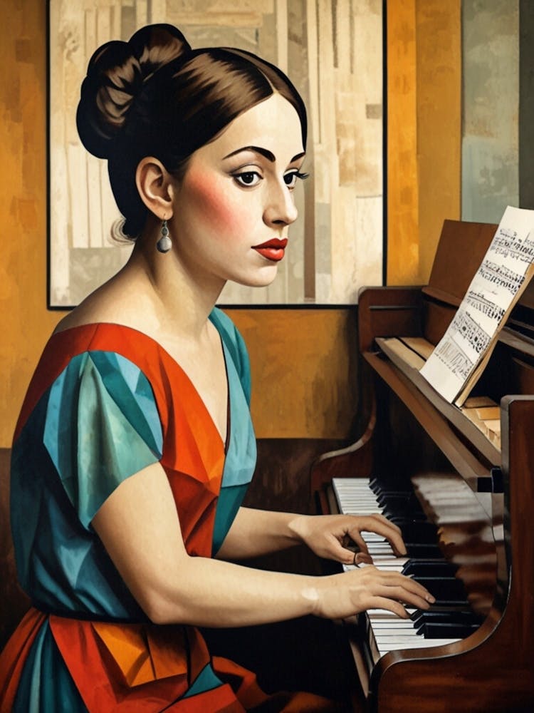 Woman Playing The Piano