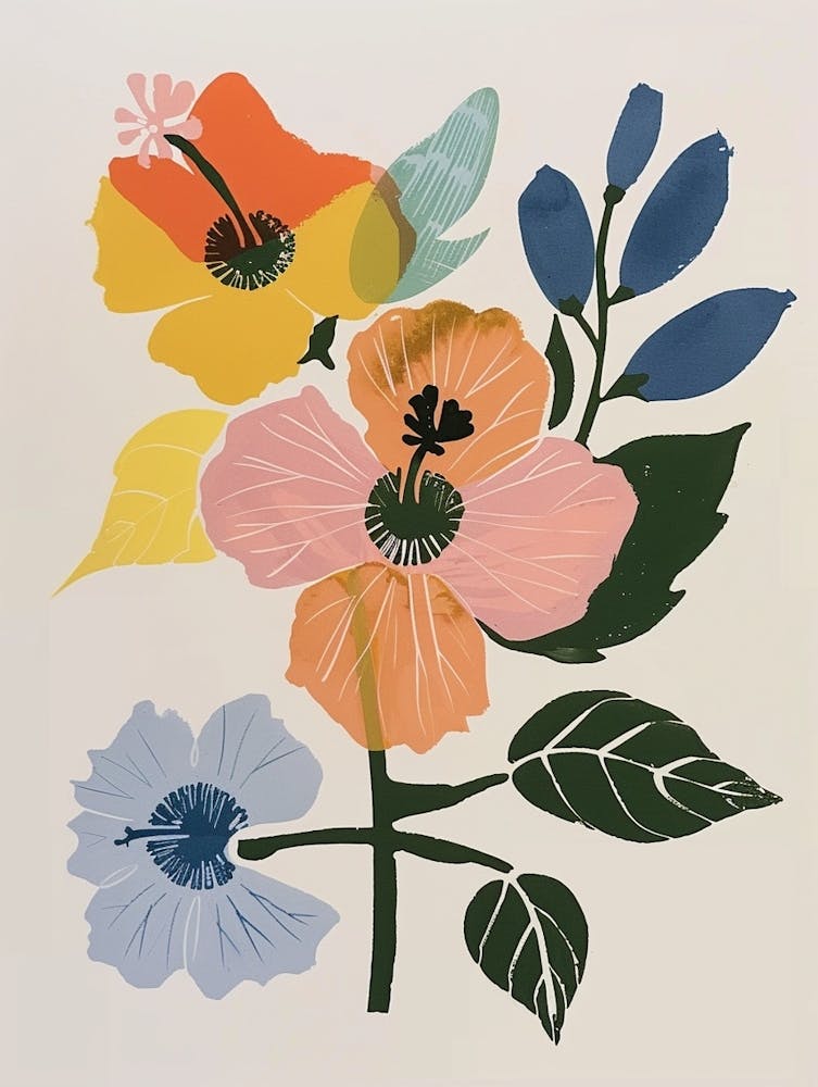 Painted Florals Hibiscus 2