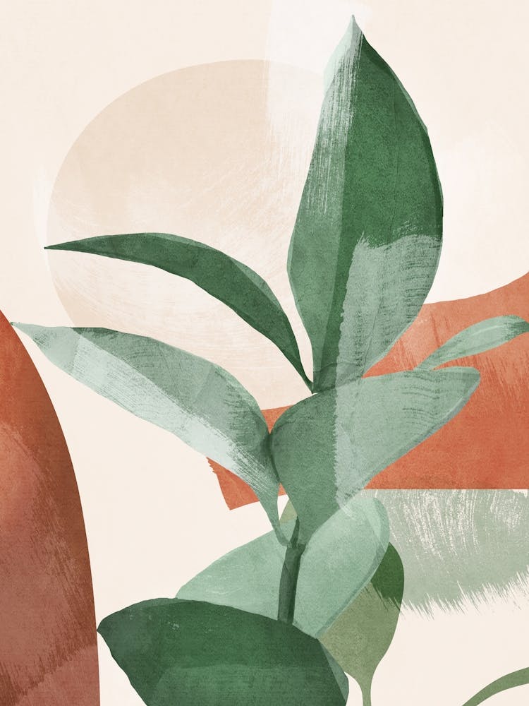 Modern Abstract Art Plant 3